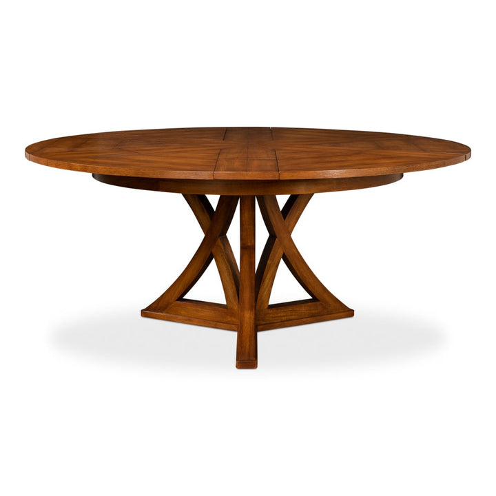 Cambridge Jupe Dining Table-SARREID-SARREID-53254-4-Dining TablesMuted Fossil-4-France and Son