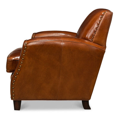 The Taft Lounge Chair Vintage Cigar-SARREID-SARREID-53258-Lounge Chairs-2-France and Son