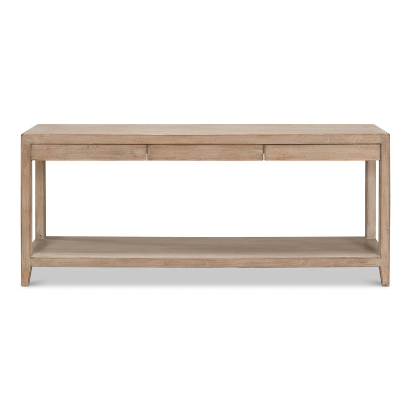 Anton Console With Three Drawers-SARREID-SARREID-53273-Console TablesLight Natural Finish-2-France and Son