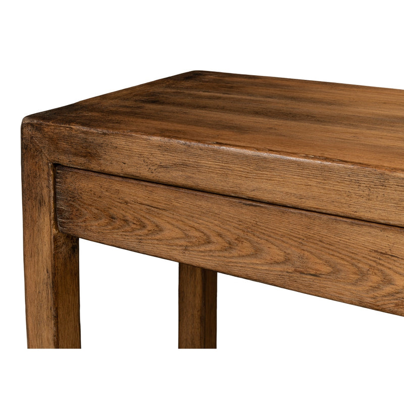 Anton Console With Three Drawers-SARREID-SARREID-53282-Console TablesFrench Walnut Finish-5-France and Son