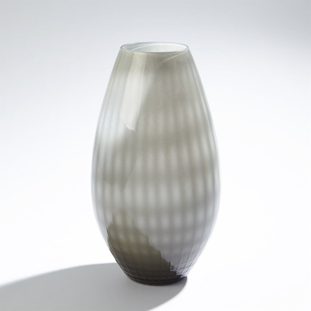 Cased Glass Grid Vase-Global Views-GVSA-3.31624-VasesLarge-Grey-1-France and Son