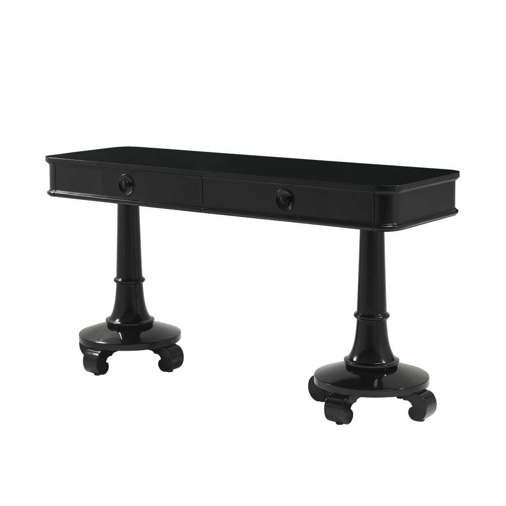 Pearce Console Table-Theodore Alexander-THEO-AXH53010.C115-Console TablesBlack Lacque-2-France and Son