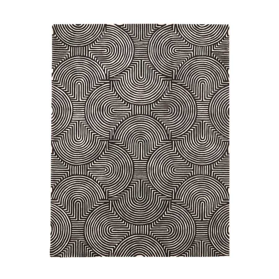 Arches Rug Black/Ivory-Global Views-GVSA-9.92796-RugsBlack/Ivory-9' x 12'-1-France and Son