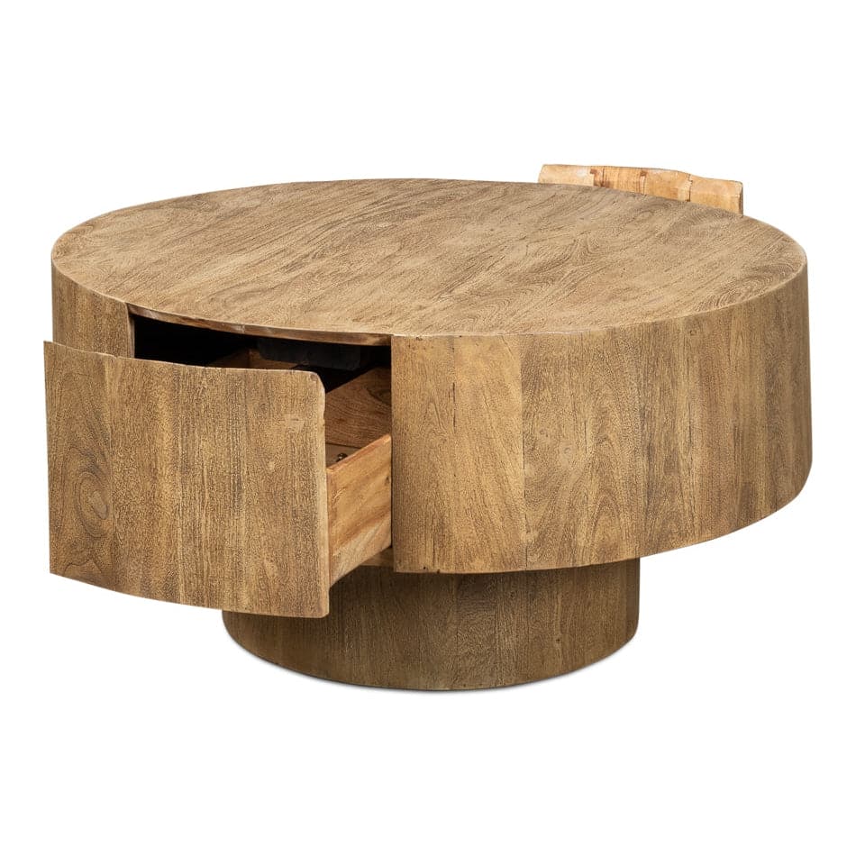 Old Barnwood Cocktail Table-SARREID-SARREID-53369-Coffee Tables-2-France and Son