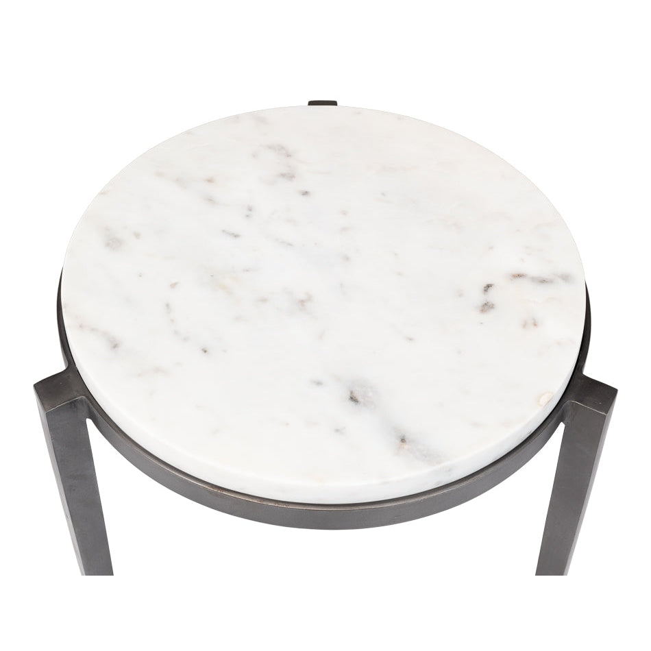 Gabi Marble Top Side Table-SARREID-SARREID-53373-Side Tables-1-France and Son