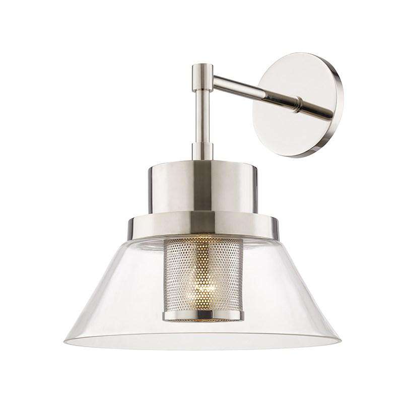 Paoli 1 Light Wall Sconce-Hudson Valley-HVL-4030-PN-Wall LightingPolished Nickel-2-France and Son