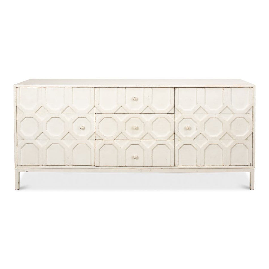 Becket Sideboard Antique White-SARREID-SARREID-53410-3-Sideboards & Credenzas-1-France and Son