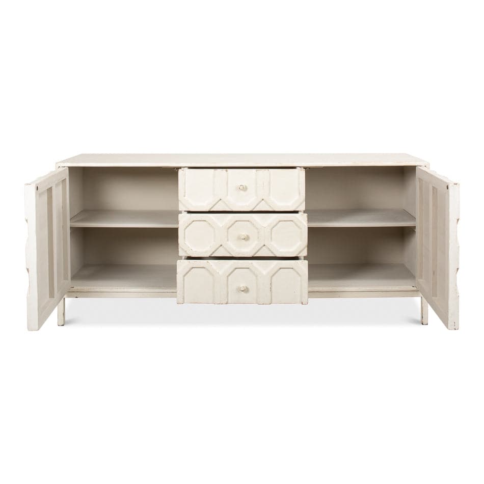 Becket Sideboard Antique White-SARREID-SARREID-53410-3-Sideboards & Credenzas-2-France and Son