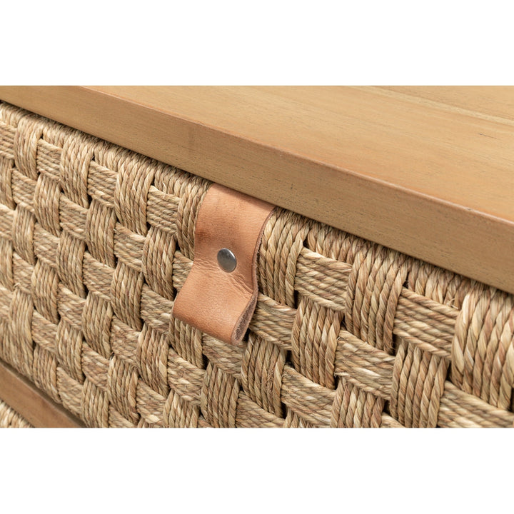 Woven Front Chest Of Drawers-SARREID-SARREID-53432-Dressers-4-France and Son
