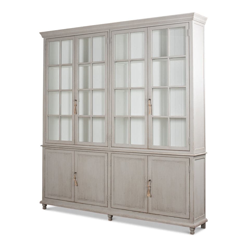 Harper Glass Front Bookcase-SARREID-SARREID-53450-Bookcases & Cabinets-4-France and Son