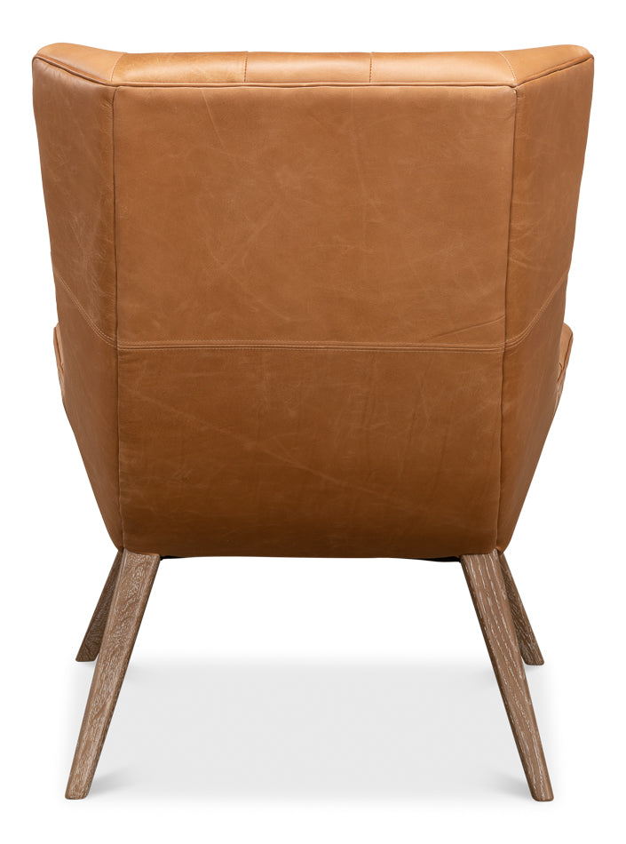Lola Leather Chair-SARREID-SARREID-53487-Lounge Chairs-2-France and Son
