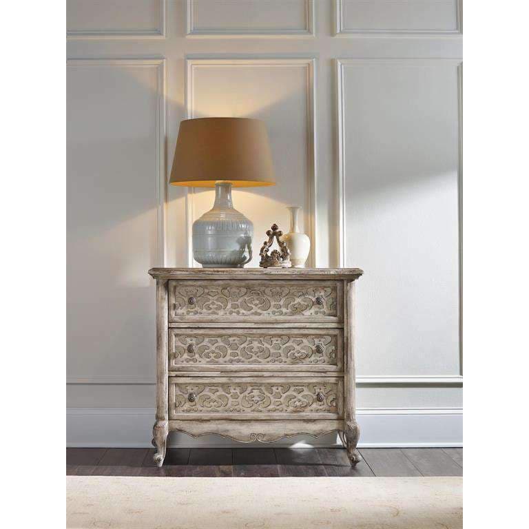 Chatelet Fretwork Nightstand - The Paris Vintage Finish-Hooker-HOOKER-5350-90016-Nightstands-4-France and Son