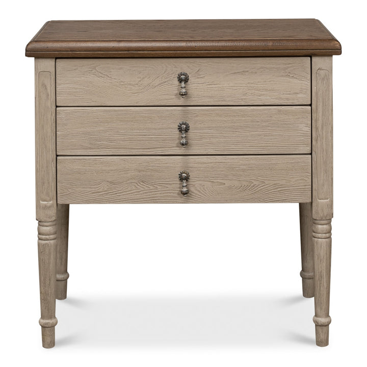 Asher 3 Drawer Commode-SARREID-SARREID-53500-Nightstands-1-France and Son