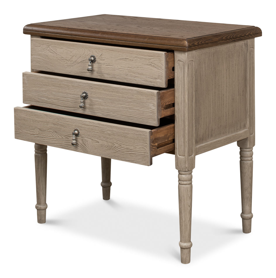 Asher 3 Drawer Commode-SARREID-SARREID-53500-Nightstands-2-France and Son
