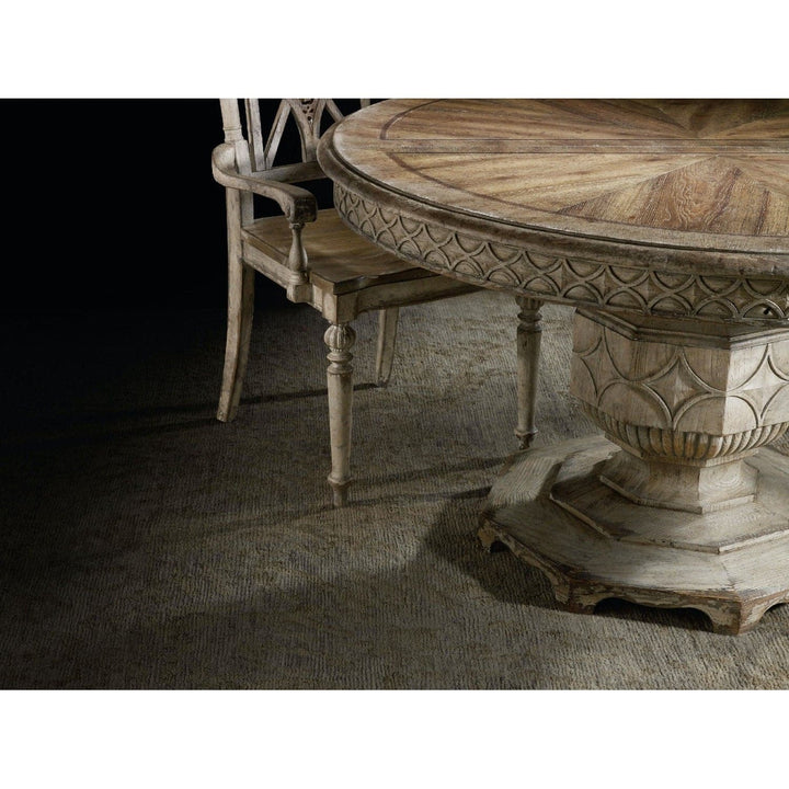 Chatelet Round Dining Table with One 20'' Leaf-Hooker-HOOKER-5350-75203-Dining Tables-3-France and Son