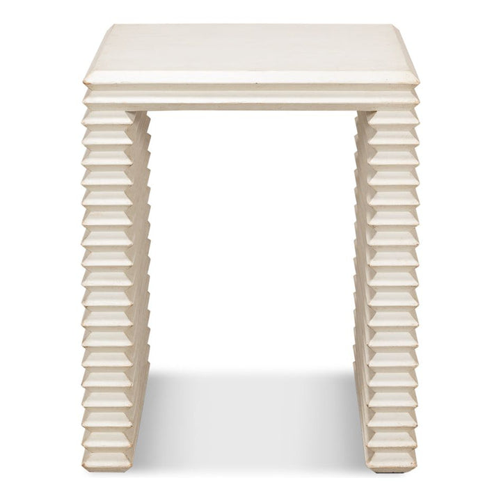 Stacked Side Table-SARREID-SARREID-53527-3-Side TablesAntique White-2-France and Son