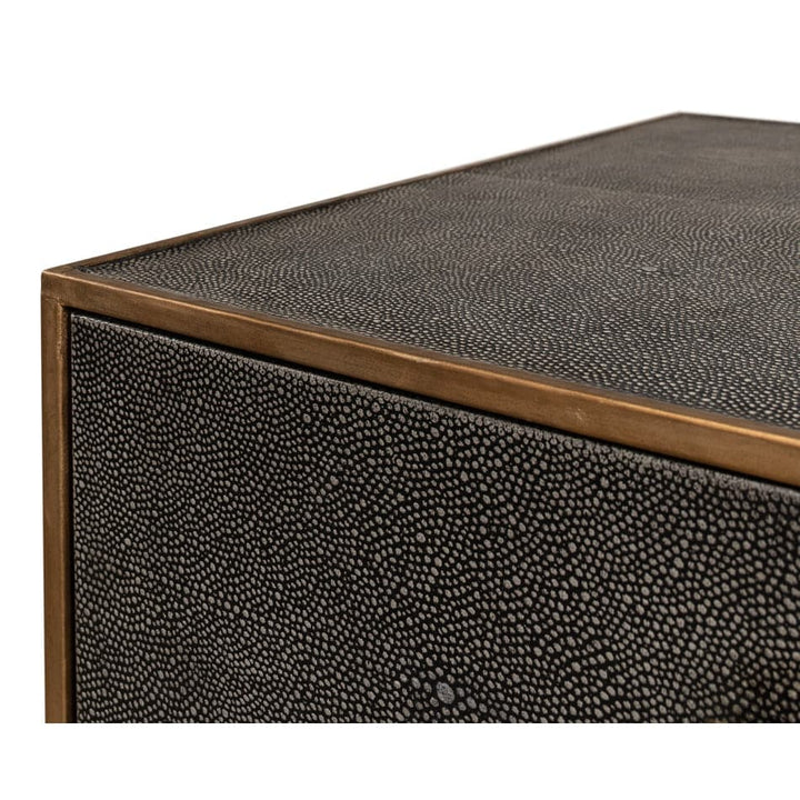 Gideon Shagreen Side Table-SARREID-SARREID-53551-1-TablesAntique Gray Finish-3-France and Son