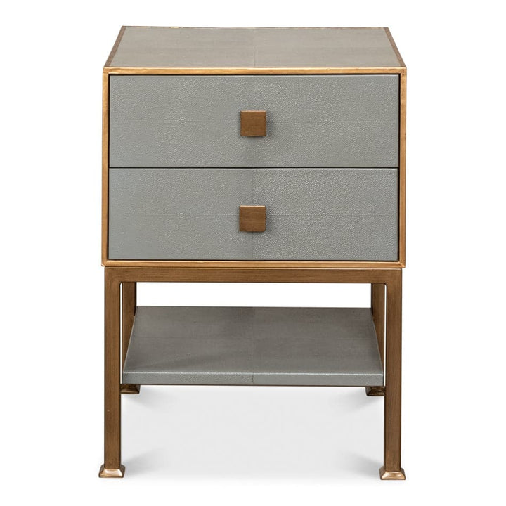 Gillian Two Drawer Nightstand-SARREID-SARREID-53556-2-Nightstands-1-France and Son