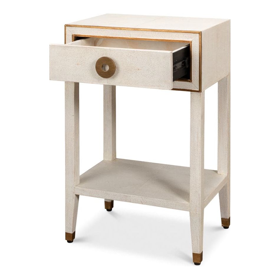 Gabriella Shagreen Nightstand-SARREID-SARREID-53569-2-NightstandsStorm Grey Finish-6-France and Son