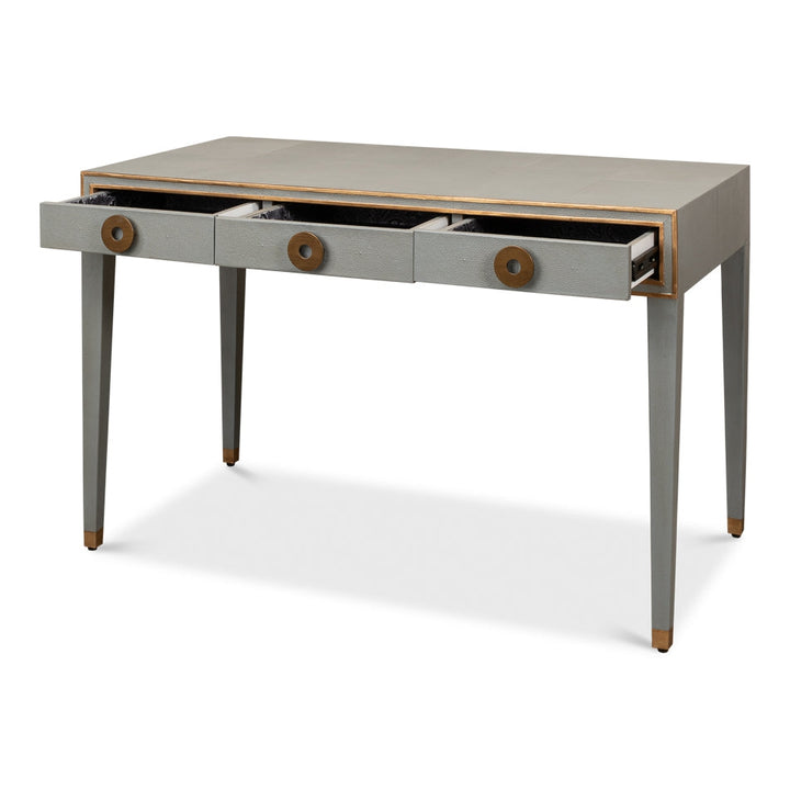 Gabriella Shagreen Desk-SARREID-SARREID-53571-1-DesksAntique Grey Finish-4-France and Son