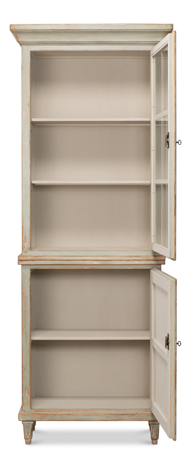 Bonnie Bookcase Antique White-SARREID-SARREID-53592-3-Bookcases & CabinetsWhite-4-France and Son