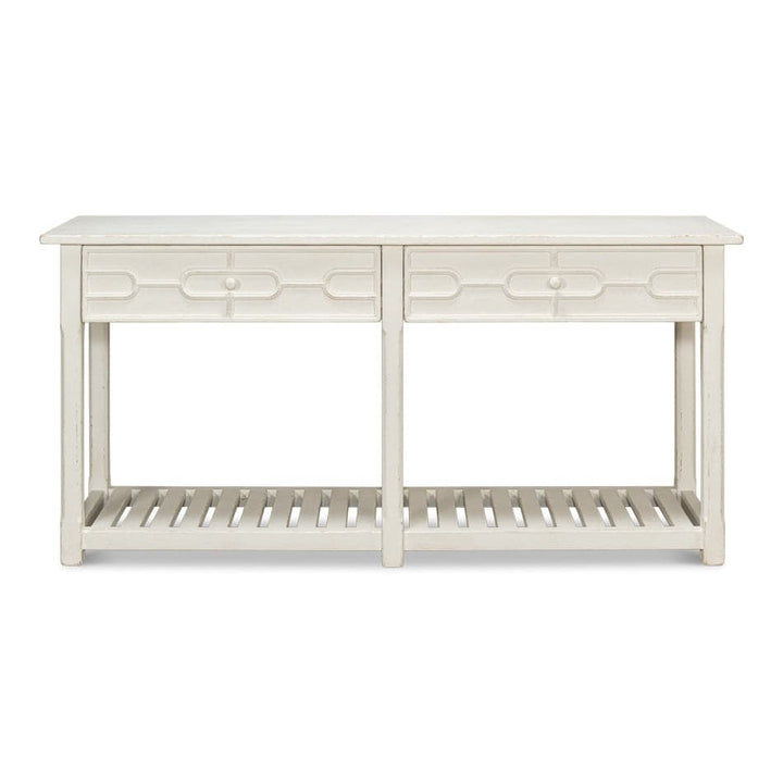 Isla Console Table - Antique White-SARREID-SARREID-53613-3-Console Tables-1-France and Son