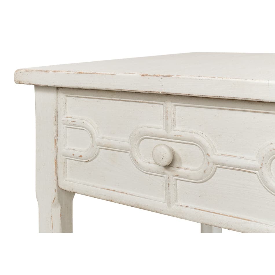 Isla Side Table Antique White-SARREID-SARREID-53614-3-Side Tables-3-France and Son