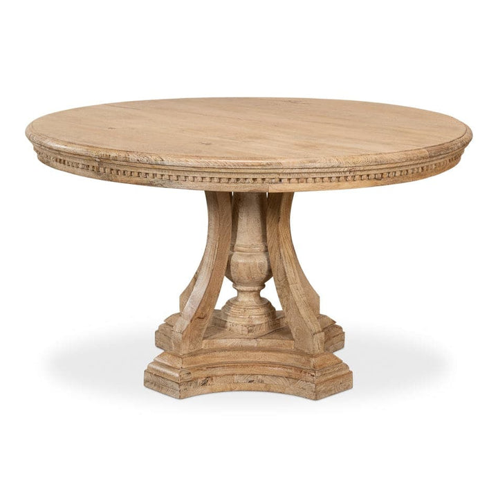 Chantal Pedestal Dining Table-SARREID-SARREID-53640-Dining Tables-1-France and Son