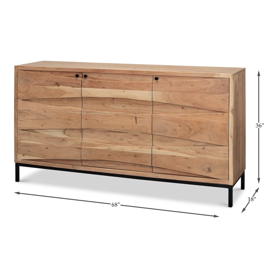 Marshall 3 Door Sideboard-SARREID-SARREID-53650-Sideboards & Credenzas-2-France and Son