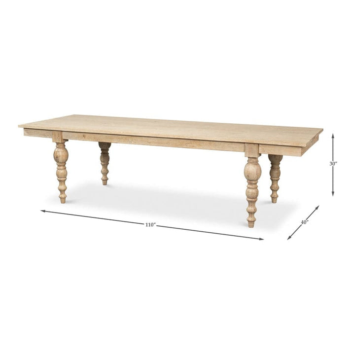 Jocelyn Dining Table Rectangle-SARREID-SARREID-53662-Dining Tables-3-France and Son