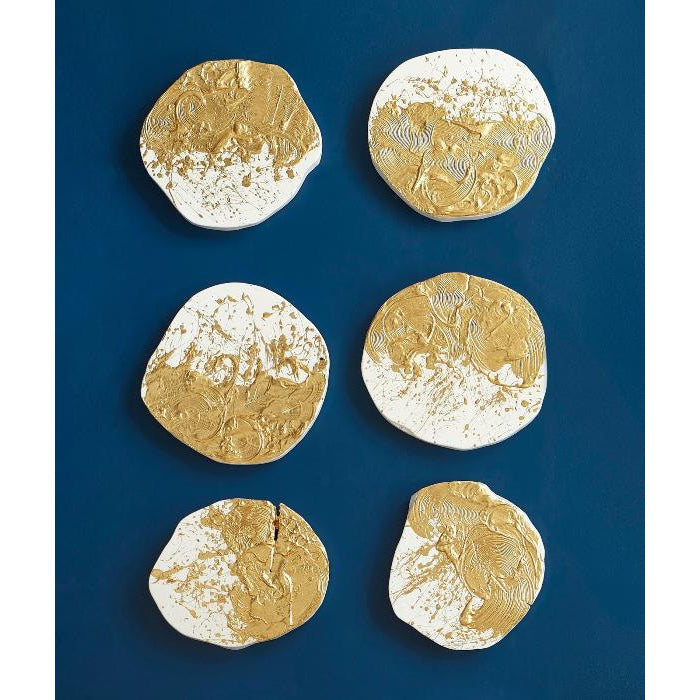 Wisp Wall Tile-Phillips Collection-PHIL-TH97714-Wall ArtGold Leaf & White-4-France and Son