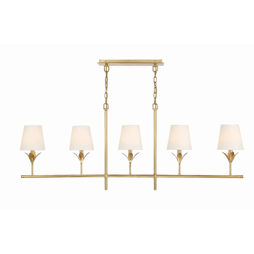 Broche 5 Light Chandelier-Crystorama Lighting Company-CRYSTO-537-GA-Chandeliers-1-France and Son