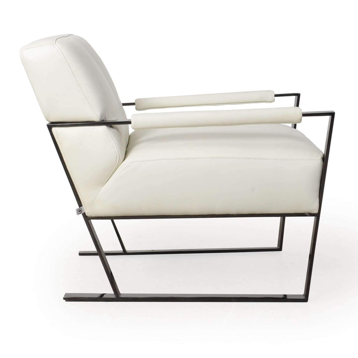 Lauren Contemporary Chair-Moroni Leather-MORONI-53701b1296-Lounge ChairsSnow White-2-France and Son