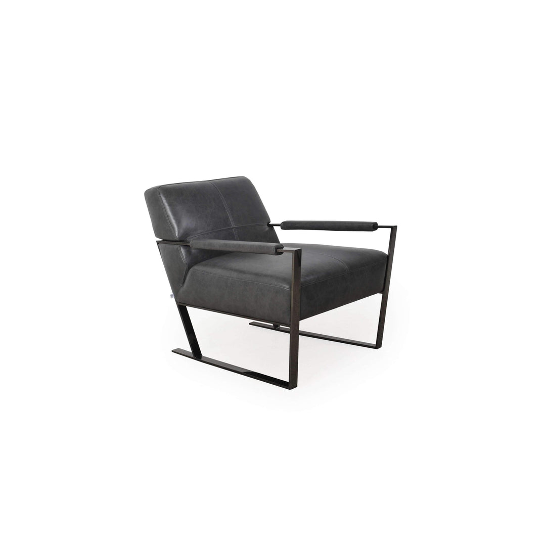 Lauren Contemporary Chair-Moroni Leather-MORONI-53701c2181-Lounge ChairsCharcoal-1-France and Son