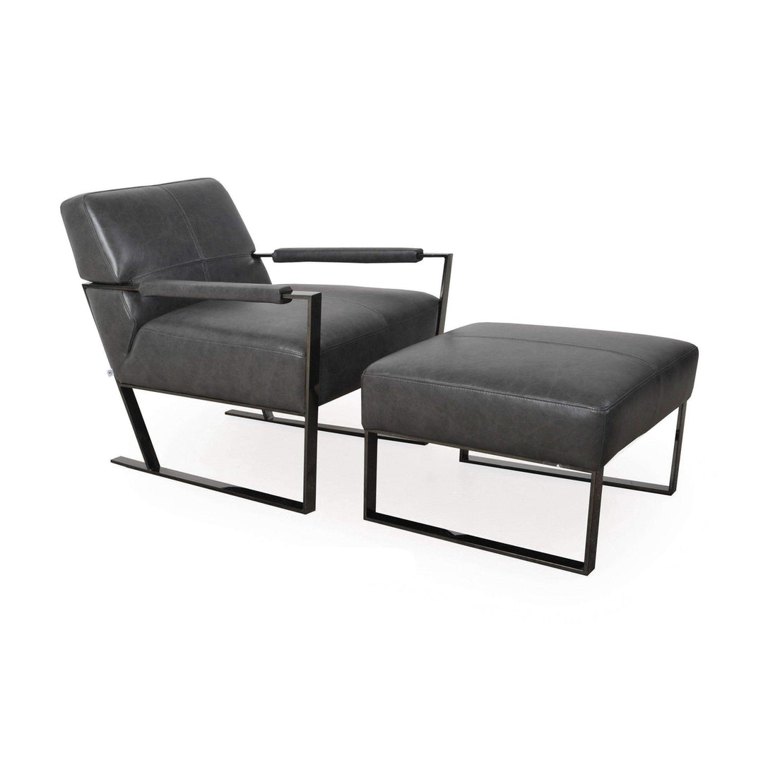 Lauren Contemporary Chair-Moroni Leather-MORONI-53701c2181-Lounge ChairsCharcoal-6-France and Son
