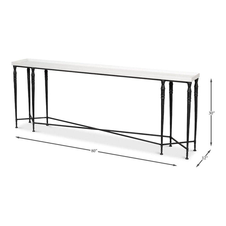 Nathaniel Elegance Console Table-SARREID-SARREID-53764-Console Tables80"-2-France and Son