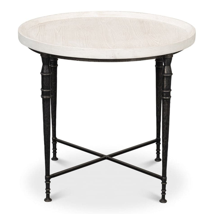 Nathaniel Elegance Side Table Round-SARREID-SARREID-53767-Side Tables-1-France and Son