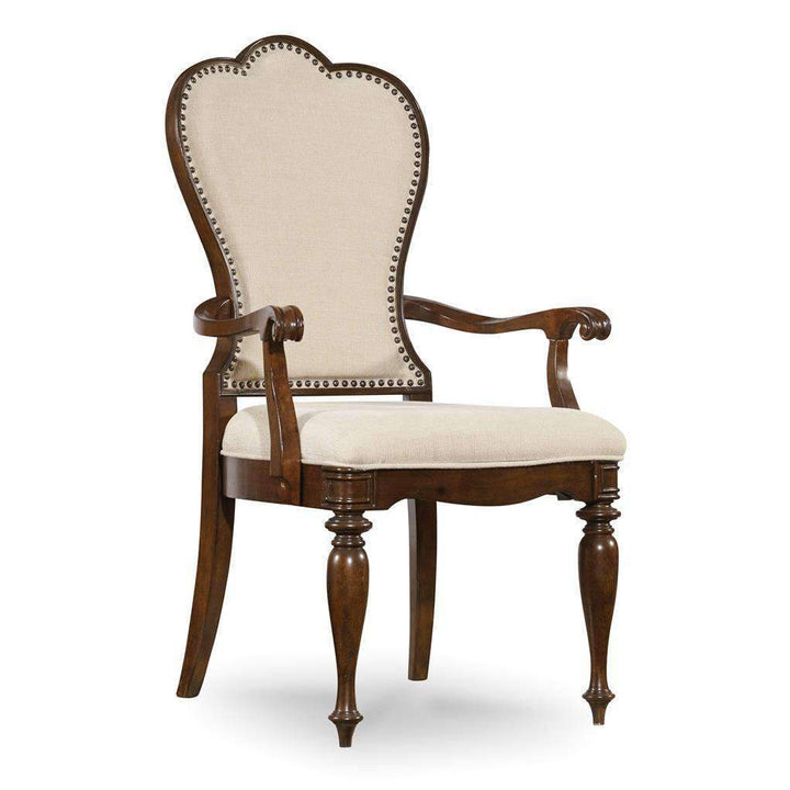 Leesburg Upholstered Arm Chair-Hooker-HOOKER-5381-75400-Dining ChairsArm Chair-1-France and Son