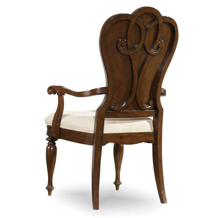 Leesburg Upholstered Arm Chair-Hooker-HOOKER-5381-75400-Dining ChairsArm Chair-4-France and Son