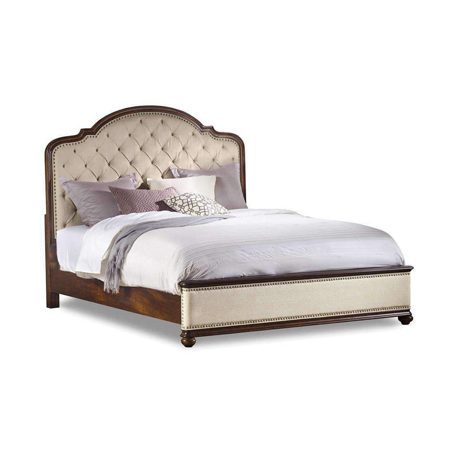 Leesburg Upholstered Bed with Wood Rails-Hooker-HOOKER-5381-90960-BedsCalifornia King-1-France and Son