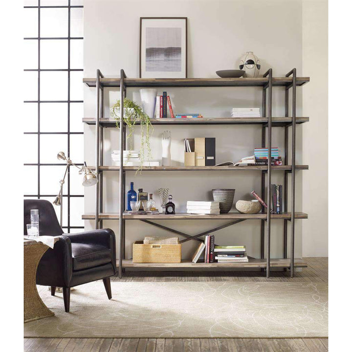 Scaffold Entertainment Console-Hooker-HOOKER-5382-55494-Media Storage / TV Stands-3-France and Son