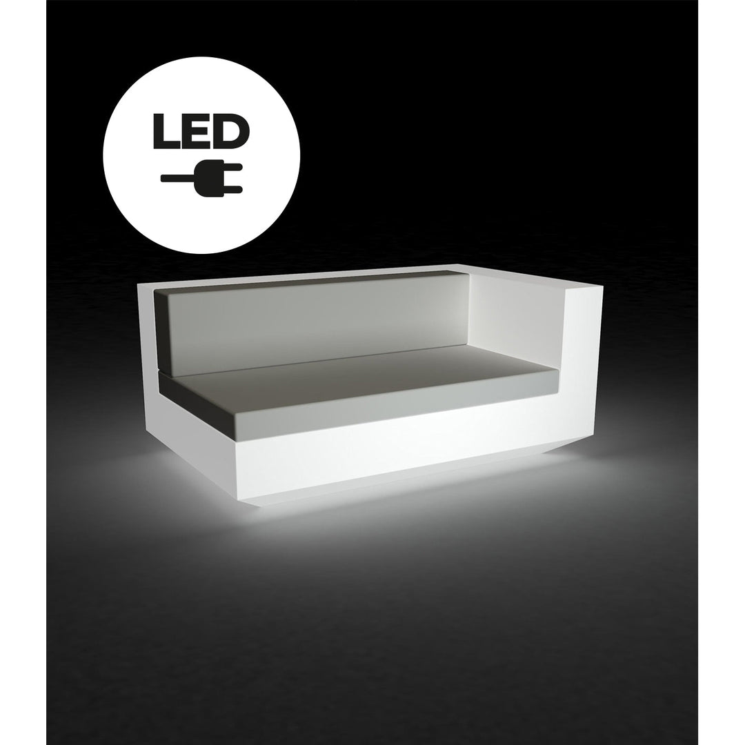 Vela Modular Sofa Left Arm LED By Vondom-Vondom-VONDOM-54079W-Outdoor ChaisesLED White-4-France and Son