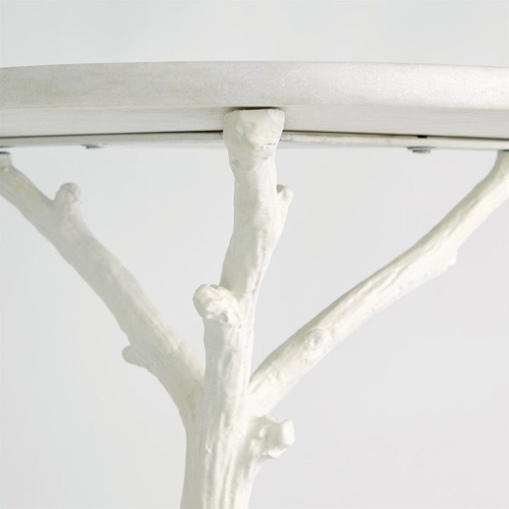 White Faux Bois Side Table-Global Views-GVSA-8.81027-Side Tables-3-France and Son