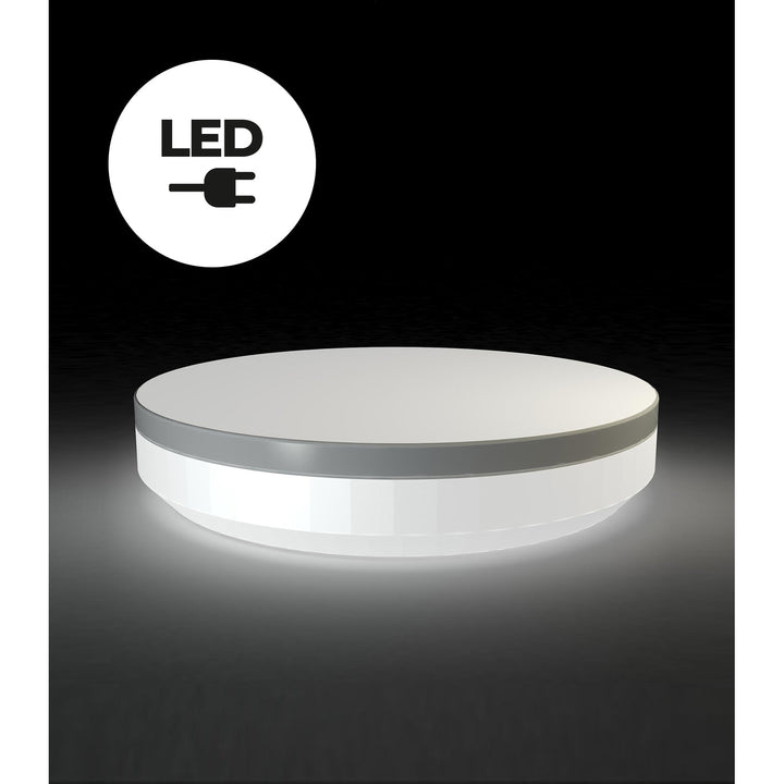 Vela Basic Day Bed Round LED By Vondom-Vondom-VONDOM-54108W-BedsLED White-3-France and Son