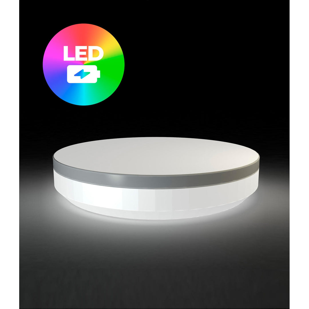 Vela Basic Day Bed Round LED By Vondom-Vondom-VONDOM-54108Y-BedsLED RGBW Battery-6-France and Son