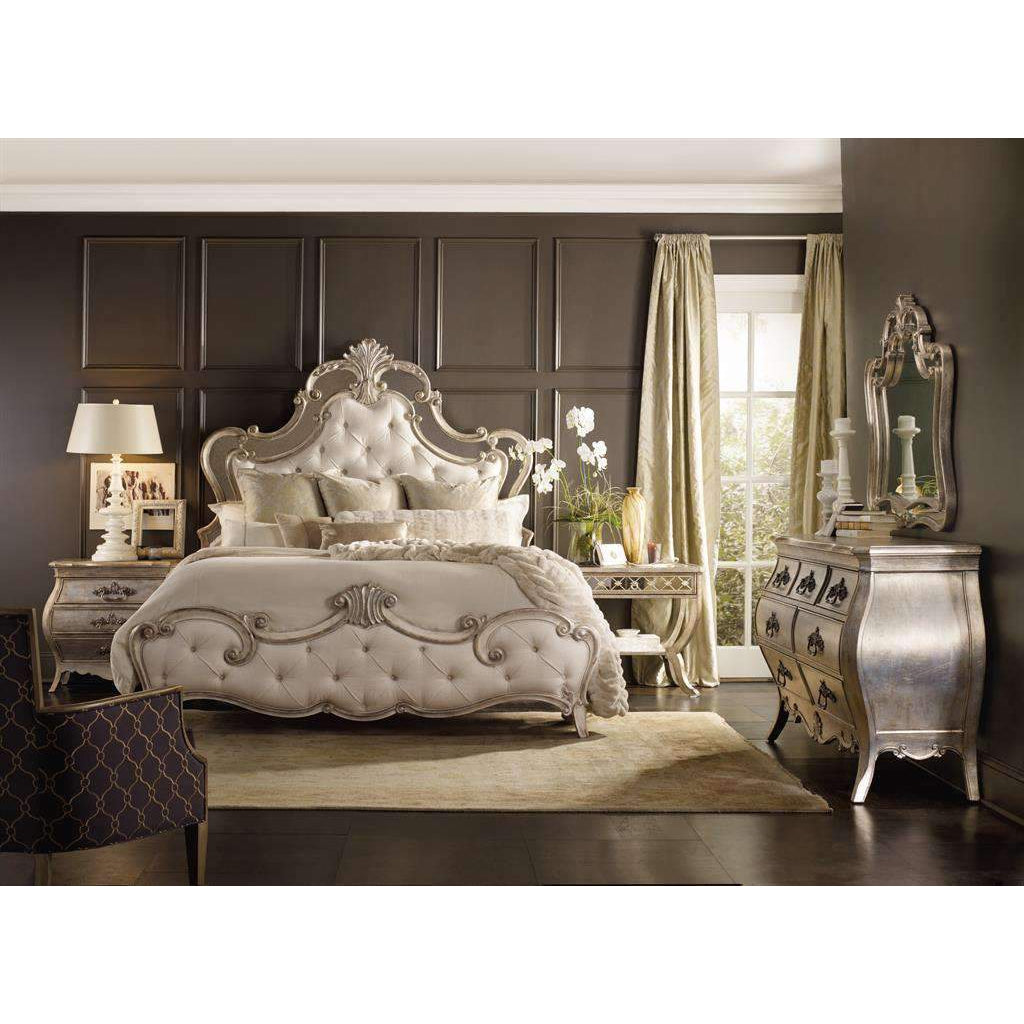 Samantha Cream Sanctuary Upholstered Bed-Hooker-HOOKER-5413-90860-BedsCalifornia King-3-France and Son