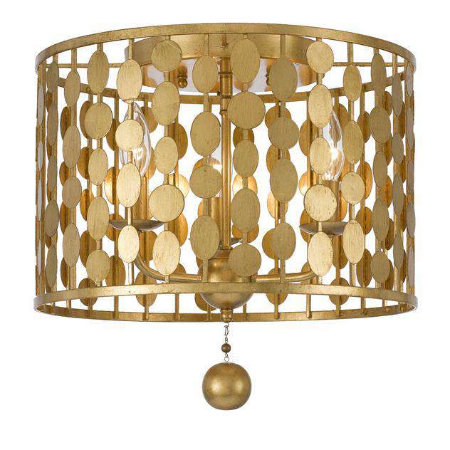 Layla 3 Light Ceiling Mount-Crystorama Lighting Company-CRYSTO-544-GA-Flush MountsAntique Silver-1-France and Son