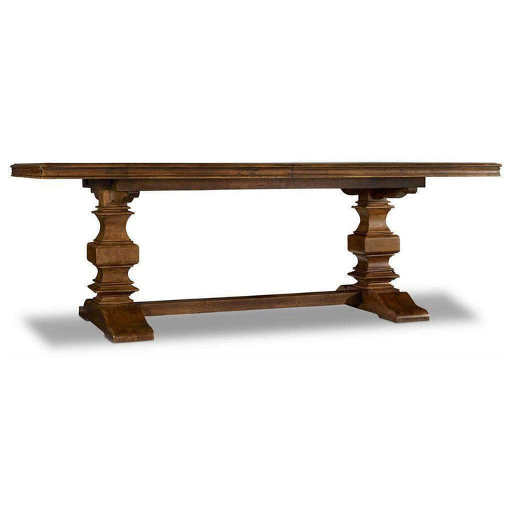 Archivist Trestle Table Collection w/2-18in Leaves-Hooker-HOOKER-5447-75206-Dining TablesPecky Pecan-1-France and Son