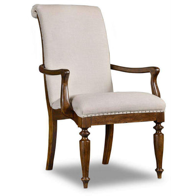 Archivist Upholstered Arm Chair-Hooker-HOOKER-5447-75400-Dining ChairsArm Chair-Pecky Pecan-1-France and Son