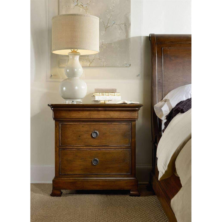 Archivist Three-Drawer Nightstand-Hooker-HOOKER-5447-90016-Nightstands-3-France and Son